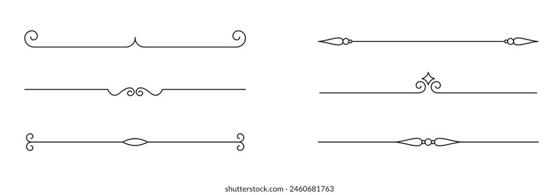 Calligraphic ornamental divider collection art