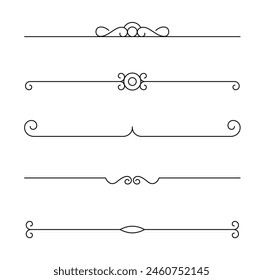 Calligraphic ornamental divider collection art