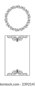 Calligraphic ornamental frame set collection	
