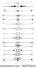Calligraphic ornamental set element collection	
