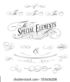 Calligraphic Page Decoration Elements Collection