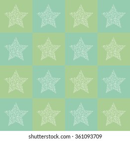Calligraphic pattern with stars for your design