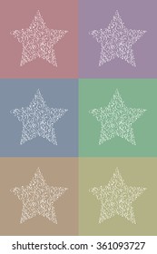 Calligraphic pattern with stars for your design