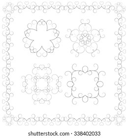 calligraphic patterns for your creativity, vector illustration