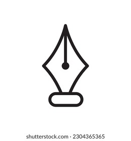 Icono de vector de herramienta de lápiz caligráfico. Agregar diseño de signo plano de punto de anclaje. Símbolo de pluma de fuente. Añadir pictograma de línea de anclaje. icono de interfaz de usuario de UX