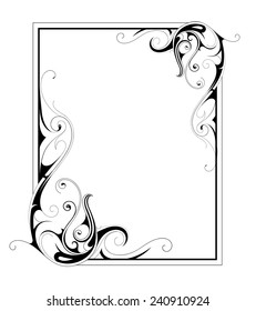 Calligraphic retro frame