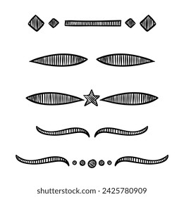 Calligraphic separators art in black colour