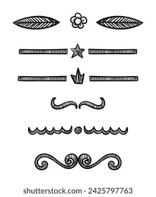 Calligraphic separators art in black colour