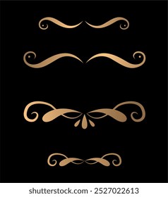 Calligraphic set art ornament pack