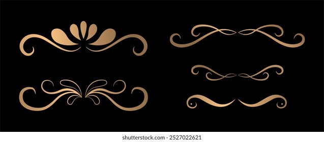 Calligraphic set art ornament pack