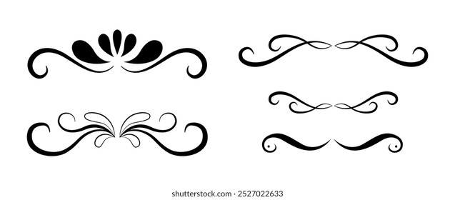 Calligraphic set art ornament pack