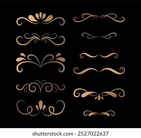 Calligraphic set art ornament pack