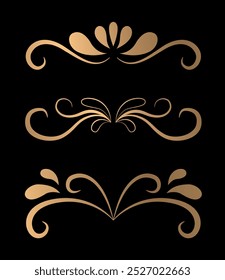 Calligraphic set art ornament pack