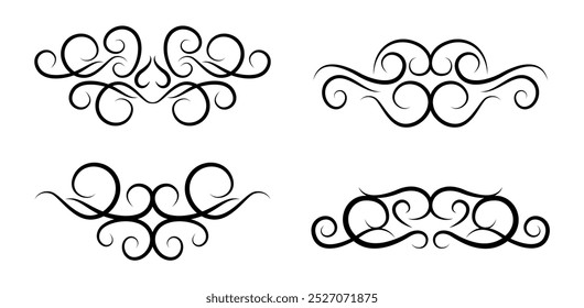 Calligraphic set art ornament pack