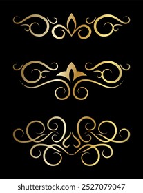 Calligraphic set art ornament pack