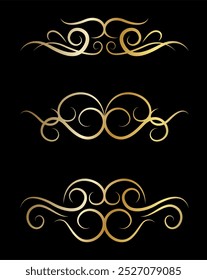 Calligraphic set art ornament pack