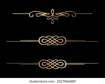 Calligraphic set ornament collection art