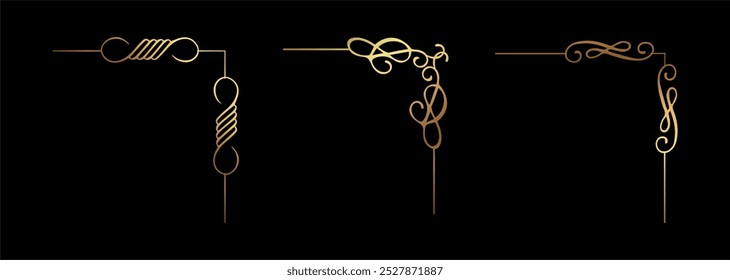 Calligraphic set ornament collection art