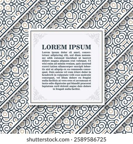 Calligraphic square ornament frame lines