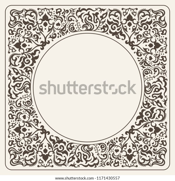 Calligraphic\
square Ornament Frame Lines. Restaurant menu. Luxury vintage ornate\
greeting card with typographic design. Retro invitations and royal\
certificates. Vector Flourishes\
illustration