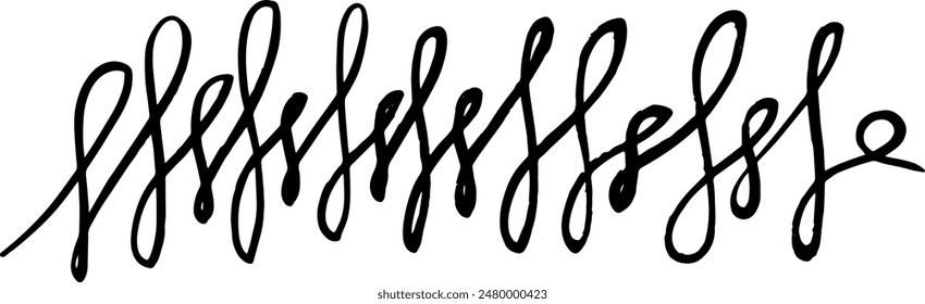 Kalligrafischer Schlaganfall. Vektorillustration. Dekoratives Element.