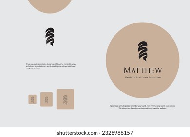 Calligraphic Style Minimal Hand Drawn Logo with Business Idea and Identity