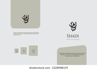 Calligraphic Style Minimal Hand Drawn Logo with Business Idea and Identity