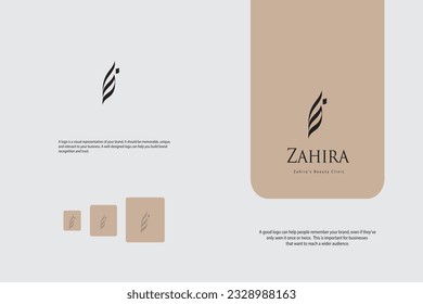 Calligraphic Style Minimal Hand Drawn Logo with Business Idea and Identity