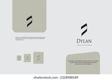 Calligraphic Style Minimal Hand Drawn Logo with Business Idea and Identity