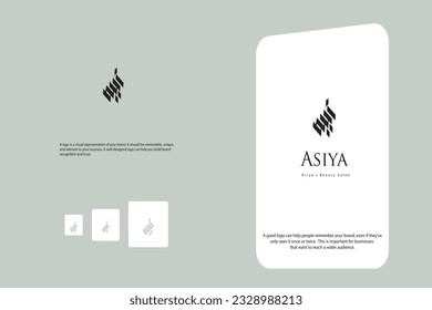 Calligraphic Style Minimal Hand Drawn Logo with Business Idea and Identity