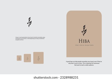 Calligraphic Style Minimal Hand Drawn Logo with Business Idea and Identity