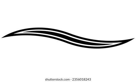 Calligraphic swish curve line swoosh logo wave swash curve stripe