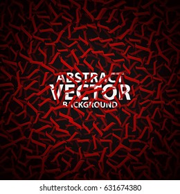 Calligraphic symbols abstract pattern background. Decorative 16:9 vector illustration fearful jungle wallpaper