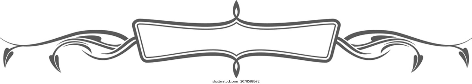 Marco de texto caligráfico. Separador elegante de estilo retro