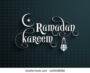 Calligraphic text of Ramadan Kareem  to celebrate Muslim community festival.