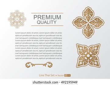 Calligraphic of Thai design elements and page decoration