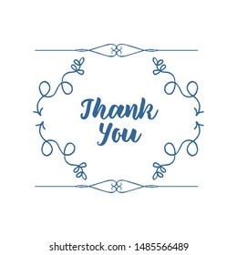 Calligraphic thank you text vector vintage