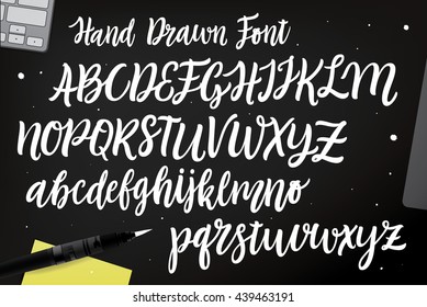 Calligraphic Vector Script Font. 