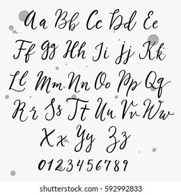 Elegant Handwritten Script Font Design Vector Stock Vector (Royalty ...