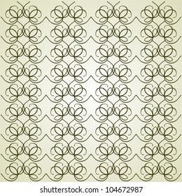 Calligraphic Vintage Background, Old Decor, Vector Version
