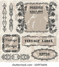 Calligraphic vintage elements