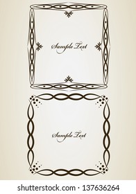 Calligraphic vintage frames vector