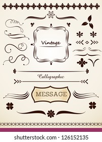 Calligraphic and vintage page decoration