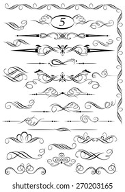 Calligraphic vintage page decoration design