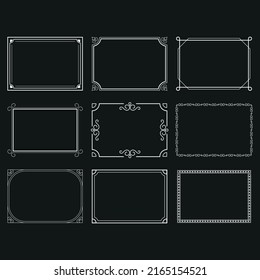 calligraphic vintage typographic decorative set ornamental designs