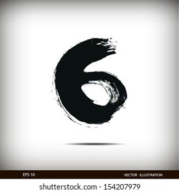 Calligraphic watercolor number 6