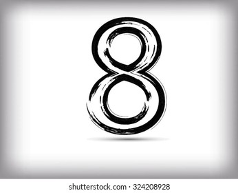 Calligraphic watercolor number 8