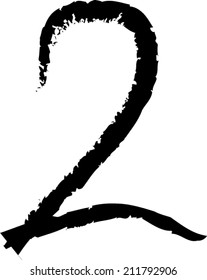 Calligraphic watercolor numbers