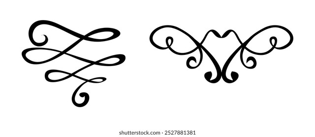 Calligraphic wedding ornament collection art