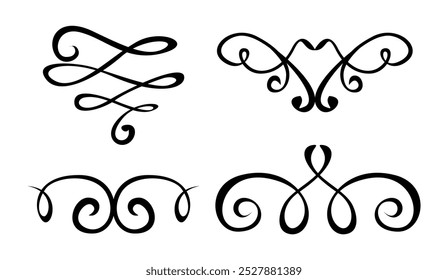 Calligraphic wedding ornament collection art